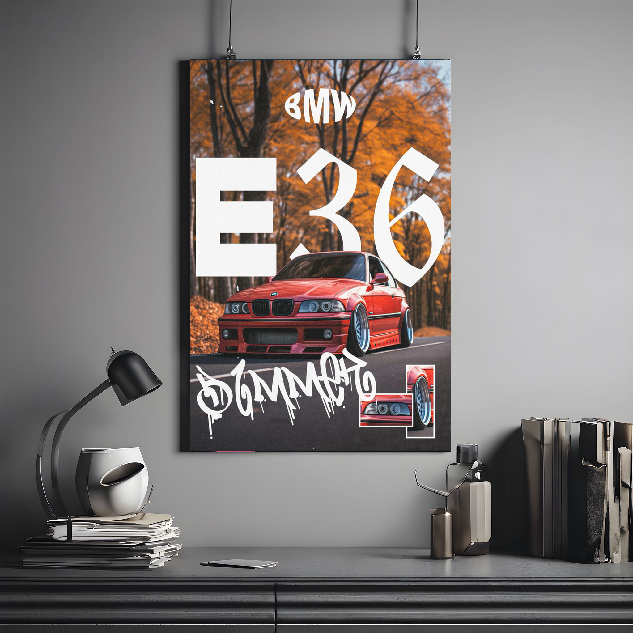 BMW E36 M3 Poster | Classic Car #07 | Car Poster