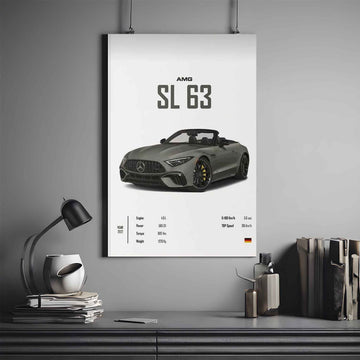 Mercedes SL 63 AMG Poster | Mercedes Poster | Supercar Poster