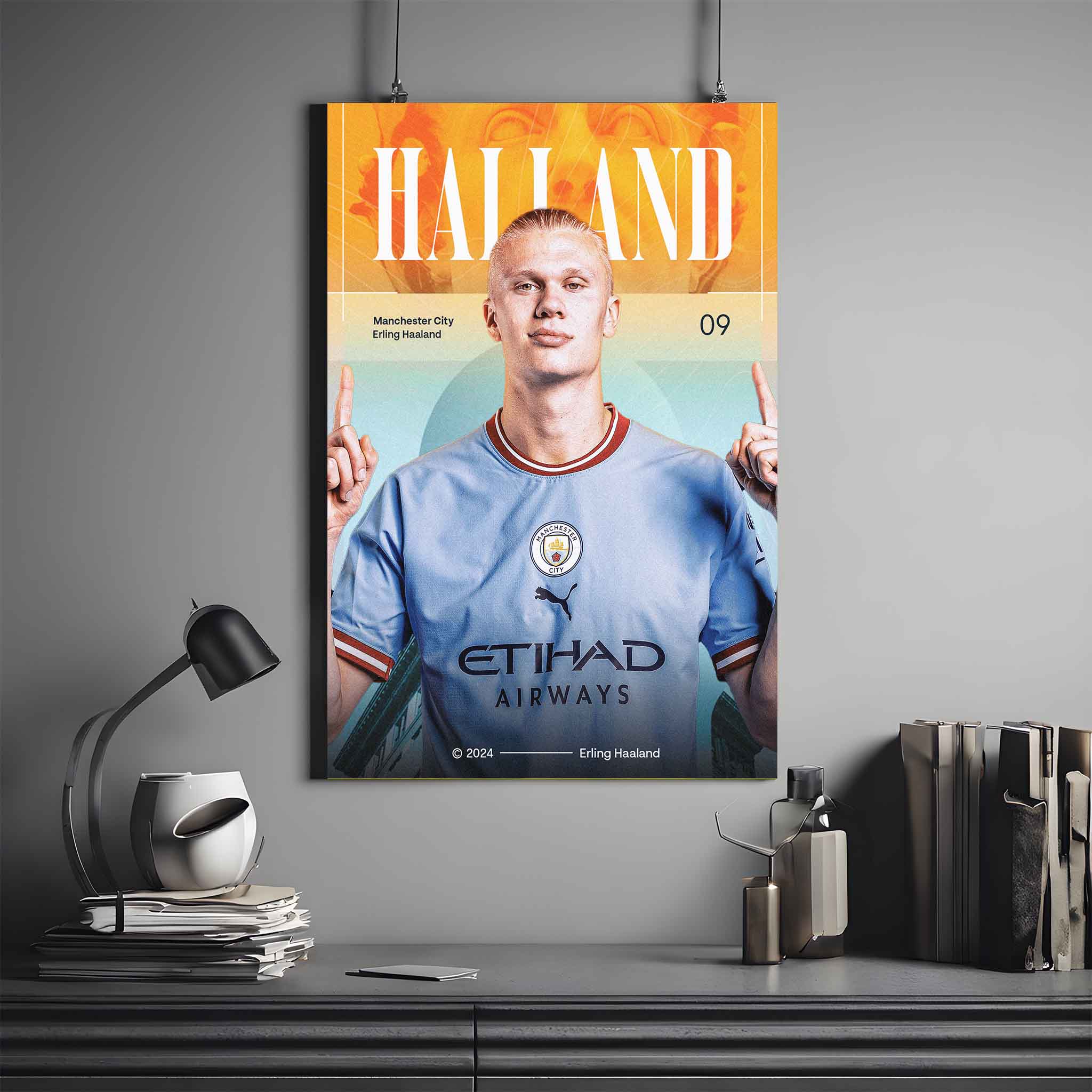 ERLING HAALAND X HAALAND 09 | HAALAND POSTER #5 | FOOTBALL POSTER