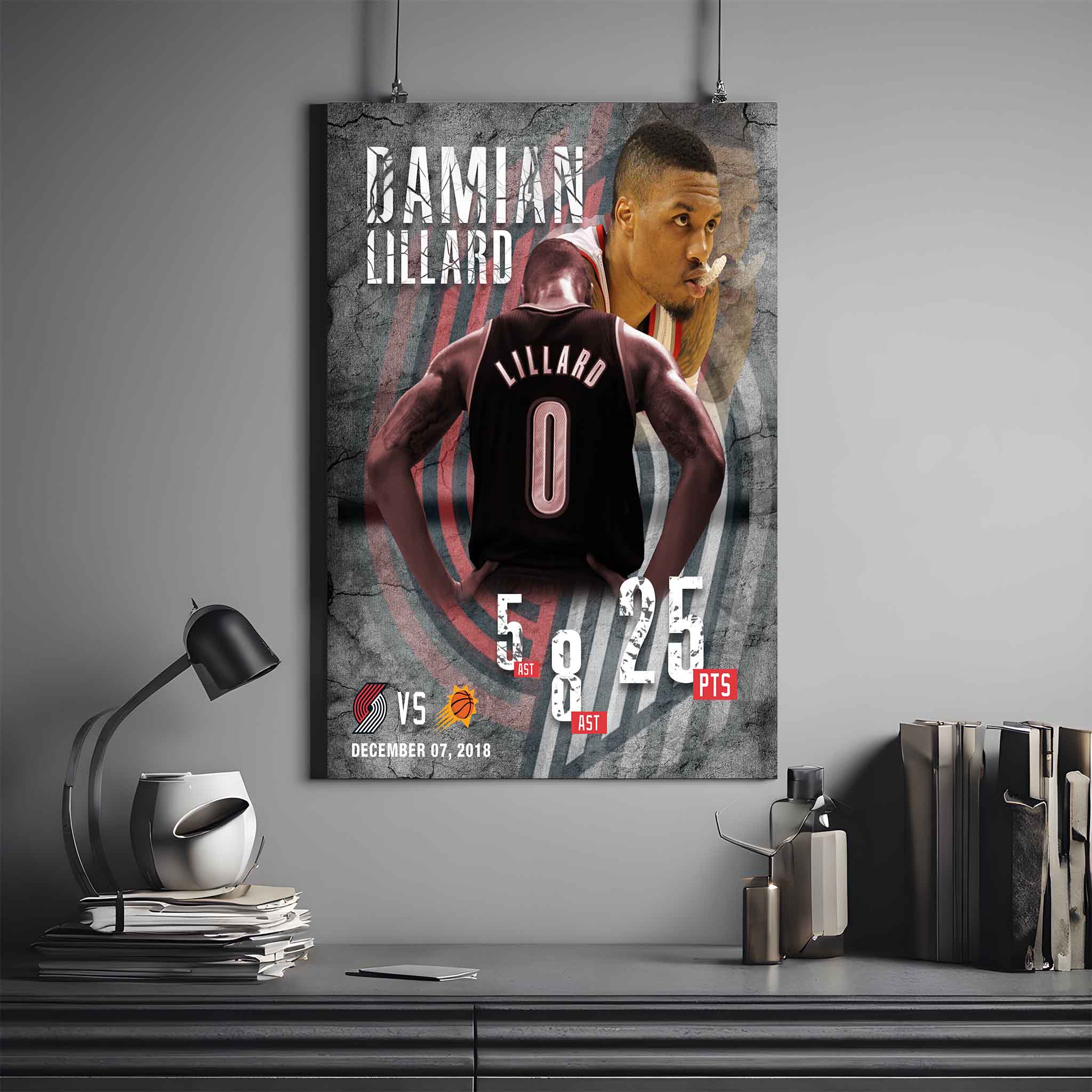 DAMIAN LILLARD POSTER X 0 | NBA POSTER #43 | BASKETBALL POSTER