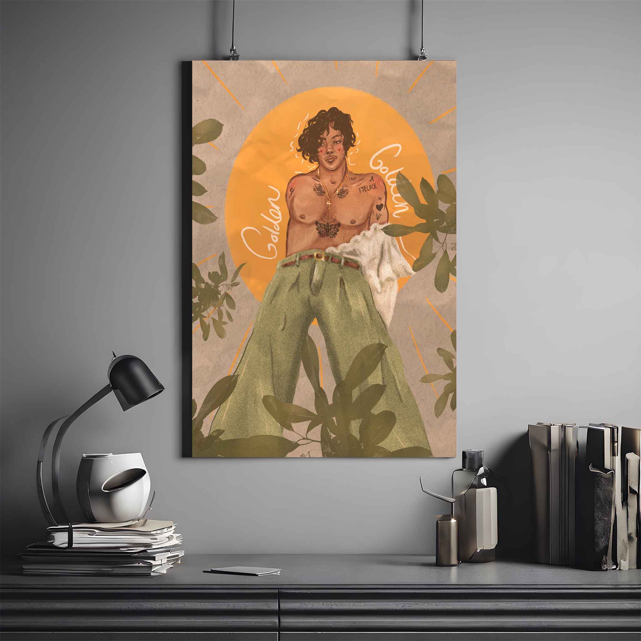 HARRY STYLES GOLDEN POSTER | HARRY STYLES POSTER #5 | MUSIC POSTER