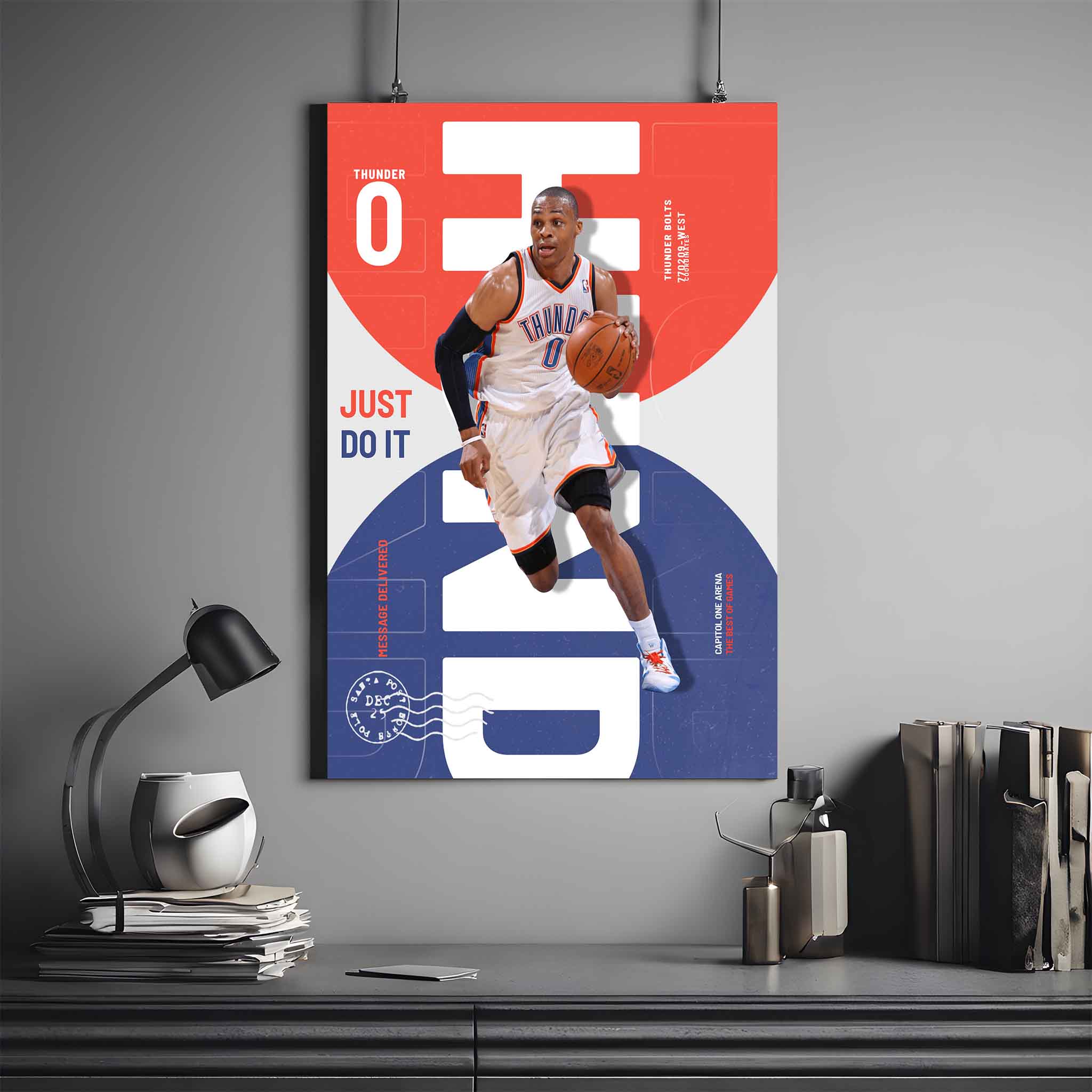 RUSSELL WESTBROOK POSTER X JUST DO IT | NBA POSTER #54 | BASKETBALL POSTER