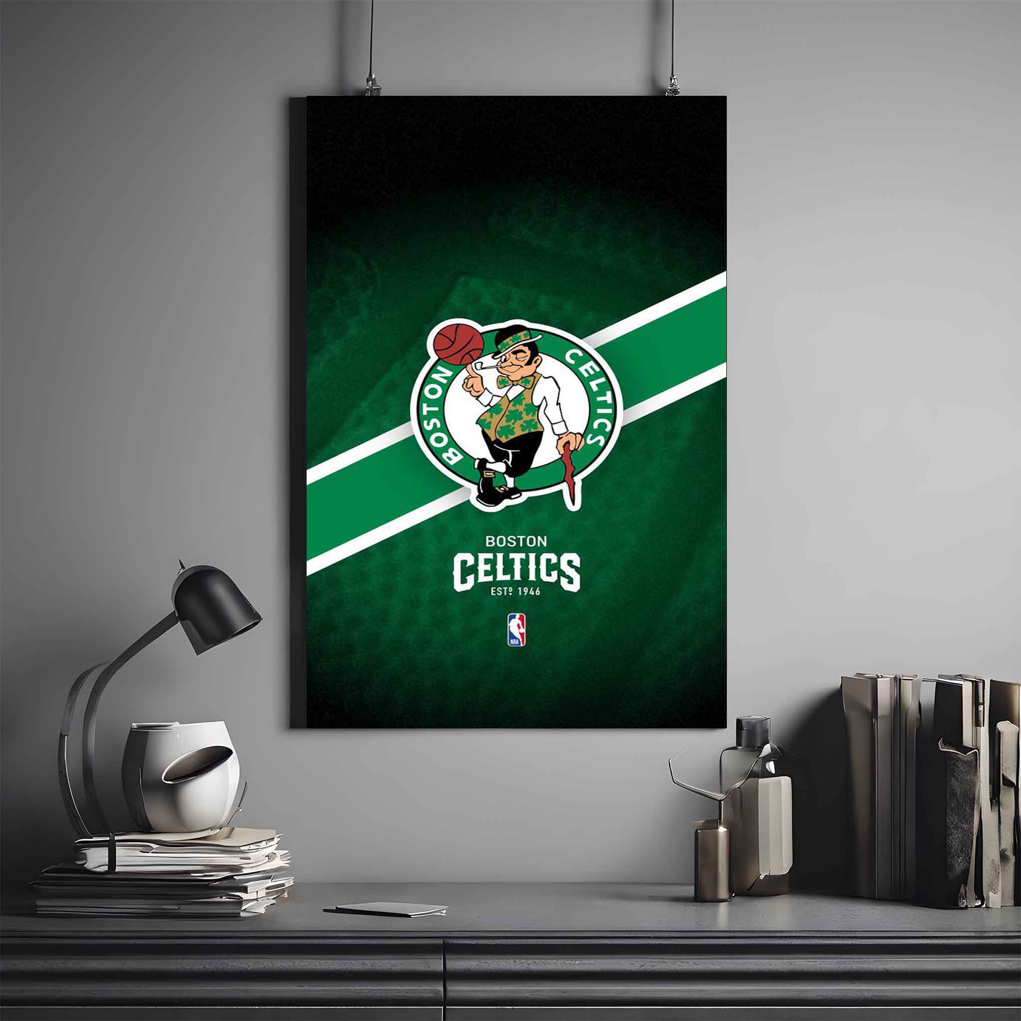 NBA X BOSTON CELTICS LOGO POSTER | NBA POSTER #71 | BASKETBALL POSTER