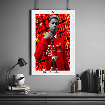 MARCUS RASHFORD X MAN U | RASHFORD POSTER #1 | FOOTBALL POSTER