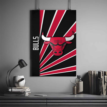 NBA X CHICAGO BULLS LOGO POSTER | NBA POSTER #70 | BASKETBALL POSTER