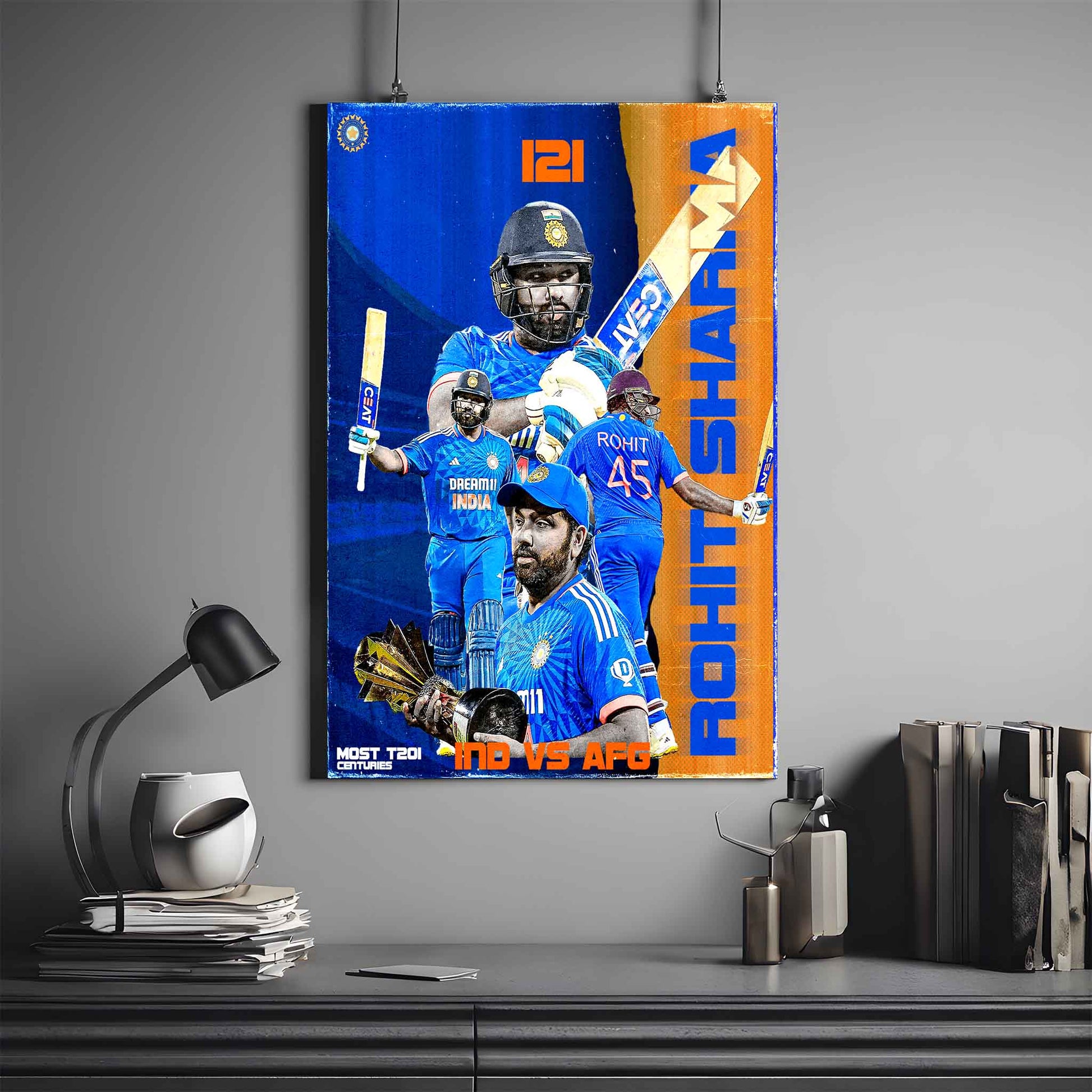 ROHIT SHARMA X TEAM INDIA POSTER