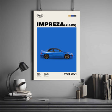 Subaru Impreza Poster | Automotive Poster | Car Poster