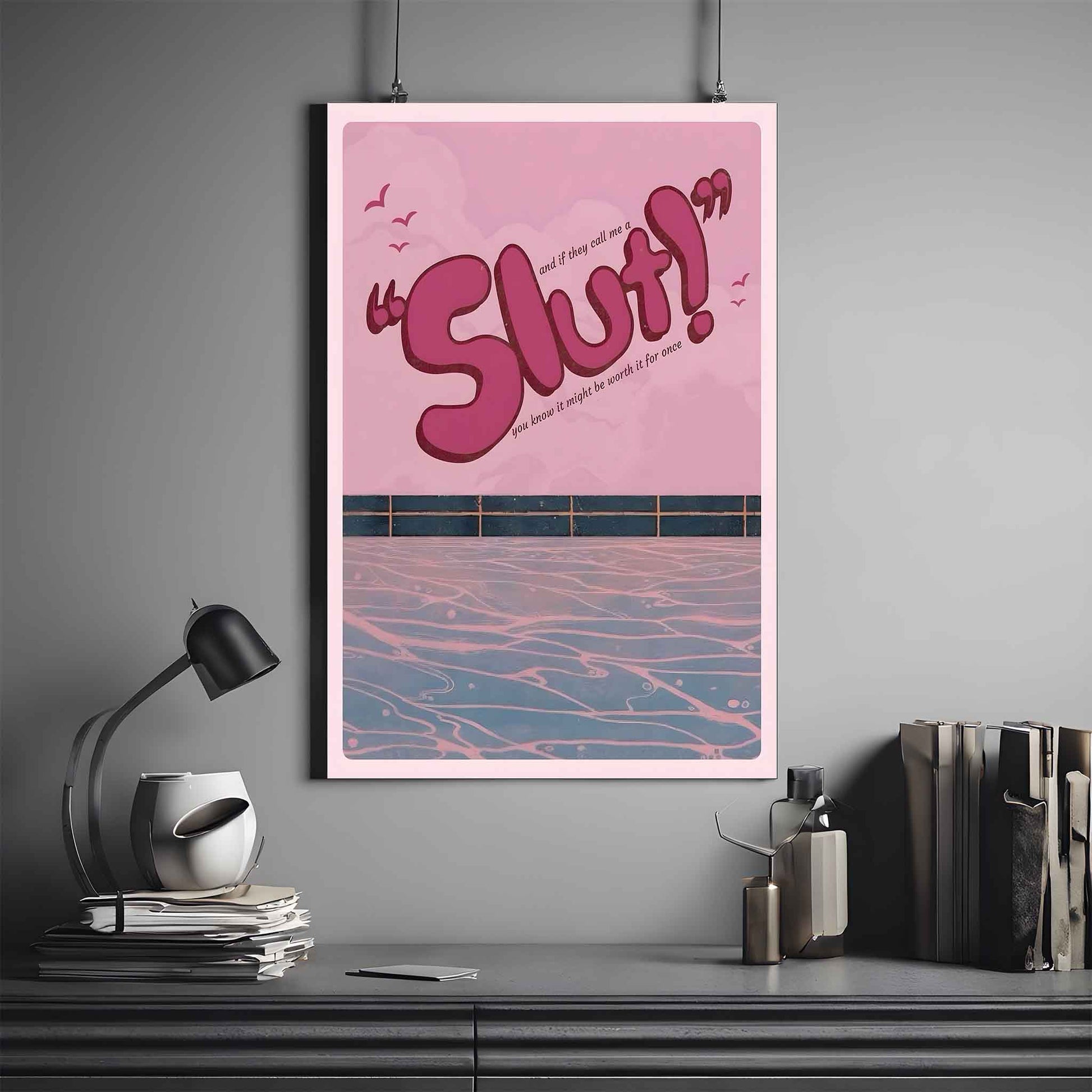 TAYLOR SWIFT X SLUT LYRIC POSTER