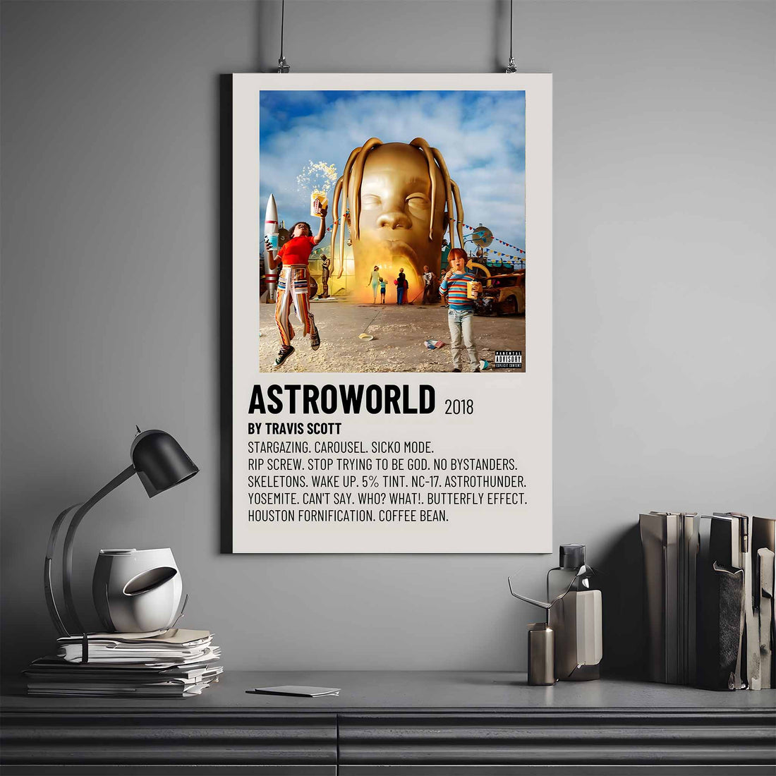 TRAVIS SCOTT ASTROWORLD ALBUM POSTER