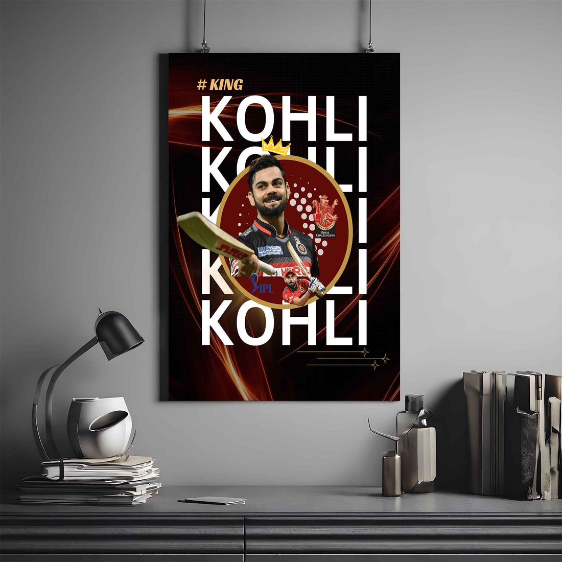 VIRAT KOHLI X KING KOHLI RCB POSTER